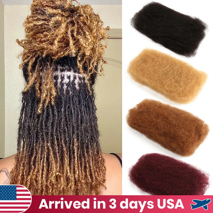 22 Inch Afro Kinky Curly Bulk Hair – Brown Blonde QVR Remy Human Hair for Braids, Dreadlocks & Natural Styling