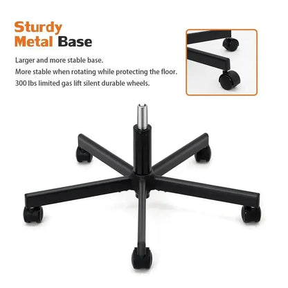 Joyfinity Plus Size Criss Cross Office Chair - Armless Swivel Modern Desk Chair for Home
