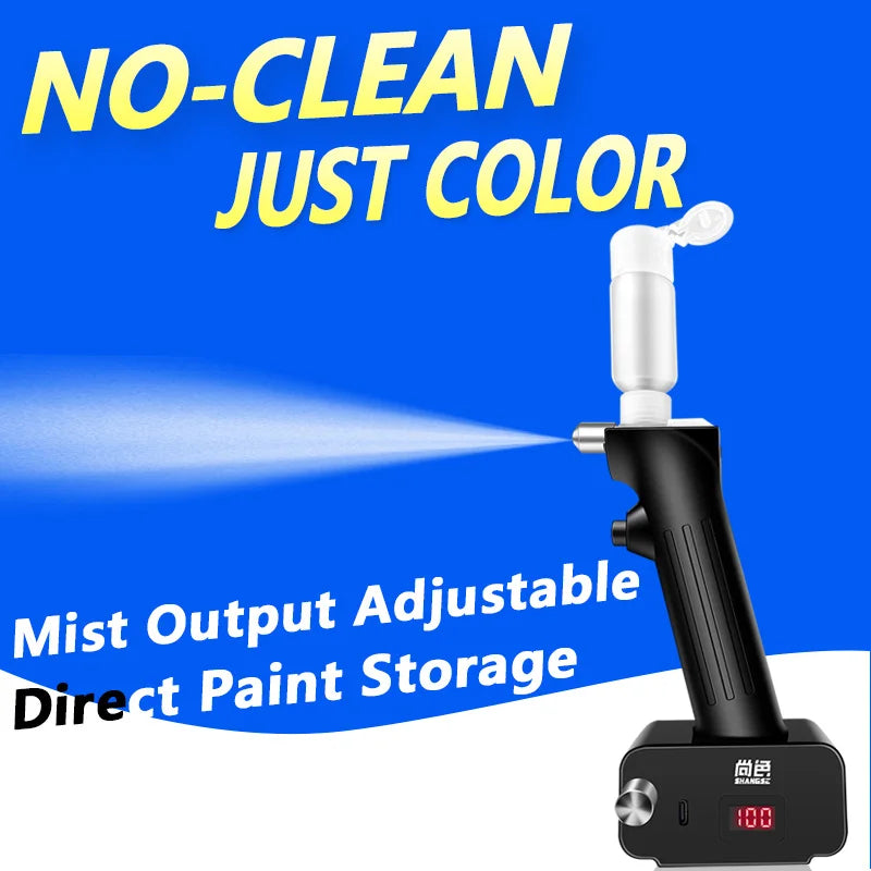 SHANGSE Upgraded No-Clean Airbrush – Portable Painting Tool with 0.3 & 0.5mm Spray Modules for Tattoo, Model, Cake Decoration & DIY Hobby