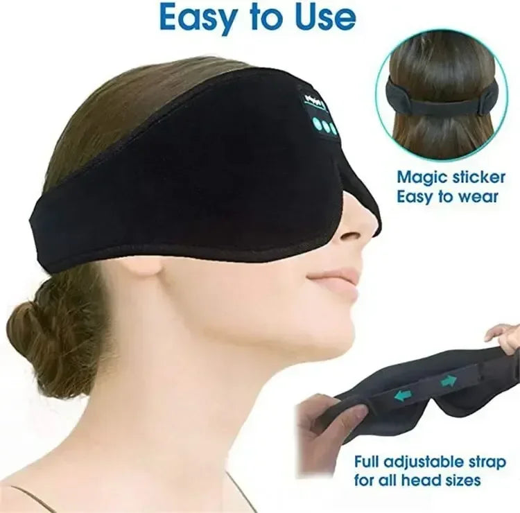 3D Eye Mask Bluetooth Sleep Headphones – Wireless Music Play with HD Speakers, Air Travel & Sleep Mask, Bluetooth 5.0