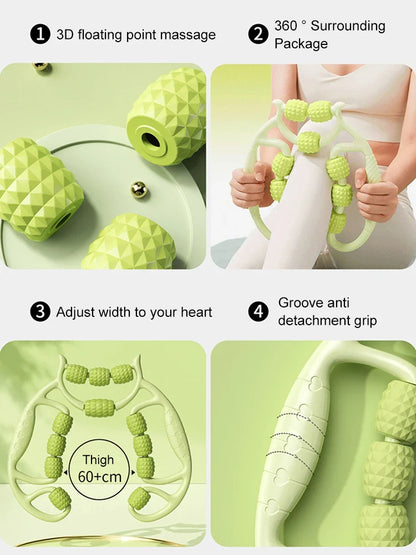 12-Round Circular Leg Slimming Massage Clamp – Muscle Stretching & Relaxation Tool