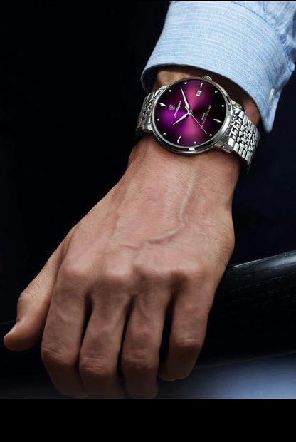 POEDAGAR Luxury Men's Sports Watch — Waterproof Luminous Stainless Steel Quartz Wristwatch with Date