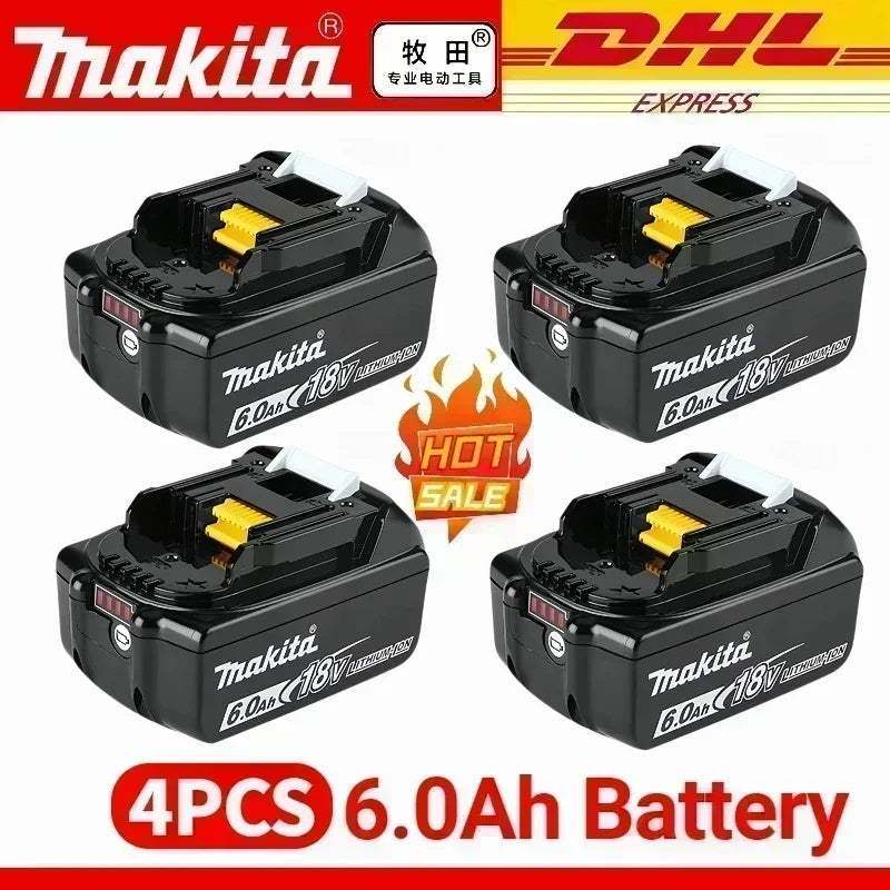 Genuine Makita 6AH BL1860 18V Li-Ion Battery — Replacement for BL1850 & BL1840, Compatible with 18V Screwdrivers, BMS TPCELL