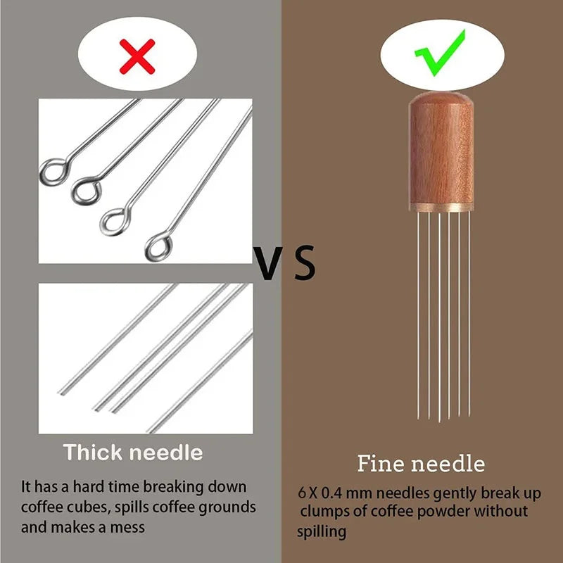 Stainless Steel Needle Distributor Coffee Tamper – Espresso Mixer, Leveler & WDT Tool for Barista Accessories