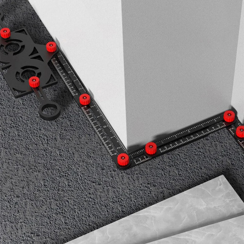 Aluminum Alloy Folding Ruler: Multi-Functional Measuring Ruler for Tile Positioning and DIY Projects - Available in 4/6/9/12 Inches