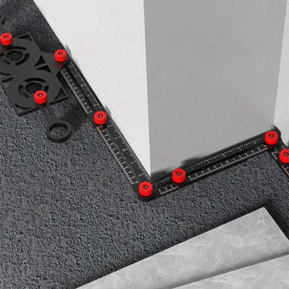 Aluminum Alloy Folding Ruler: Multi-Functional Measuring Ruler for Tile Positioning and DIY Projects - Available in 4/6/9/12 Inches