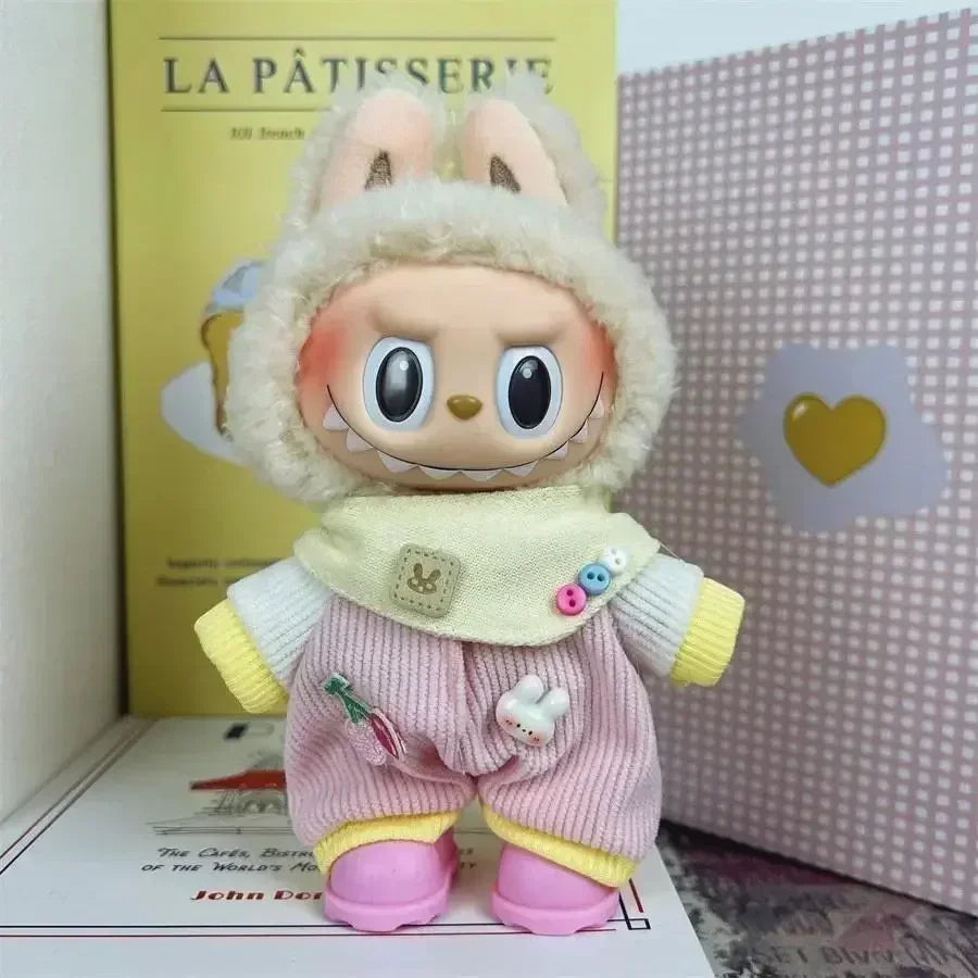 15-17cm Mini Labubu Doll Clothes — Idol V1 V2 Stylish Sports & Leisure Outfit Set | Doll Clothing Gift
