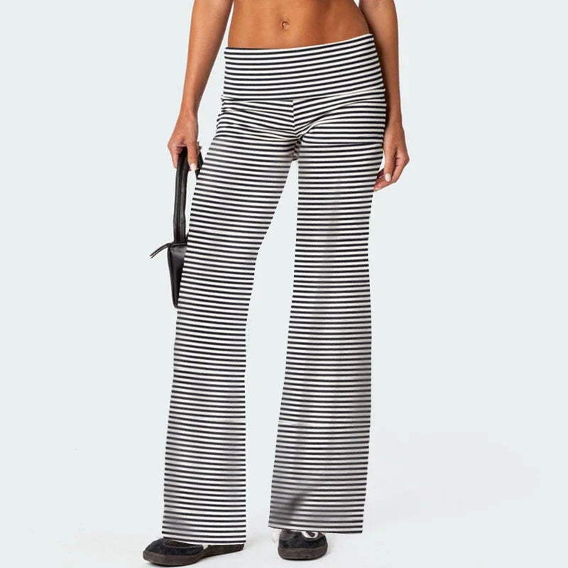 Women’s Casual Wide Leg Sweatpants – Low Rise Flared Yoga Lounge Pants for Teen Girls Back-to-School Outfit