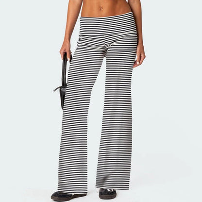 Women’s Casual Wide Leg Sweatpants – Low Rise Flared Yoga Lounge Pants for Teen Girls Back-to-School Outfit