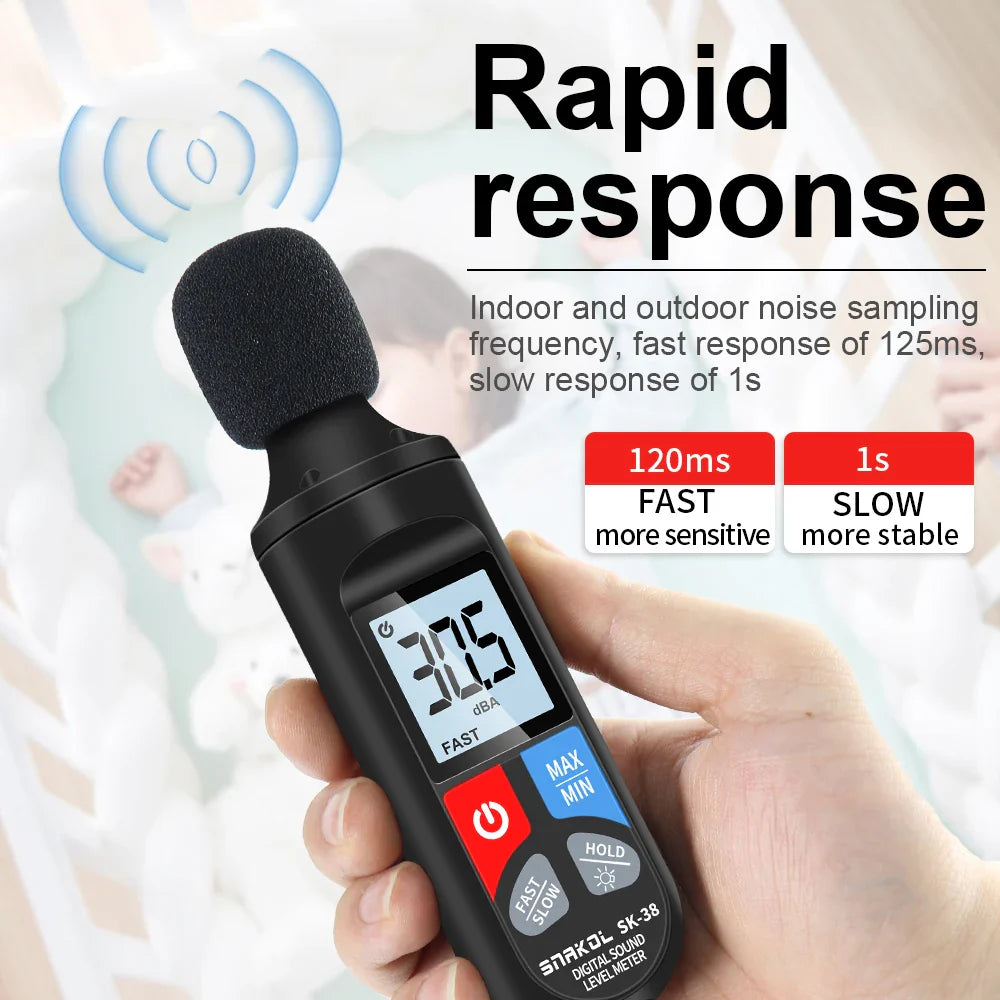 Digital Sound Level Meter — Portable Audio & Noise Decibel Meter 30-130dB