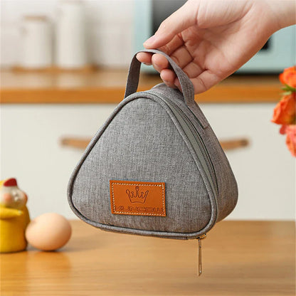 Mini Triangular Insulation Bag - Aluminum Foil Thermal Cooler Lunch Tote for Students, Rice Ball Bag, Bento Box, Carry Bag for Lunch