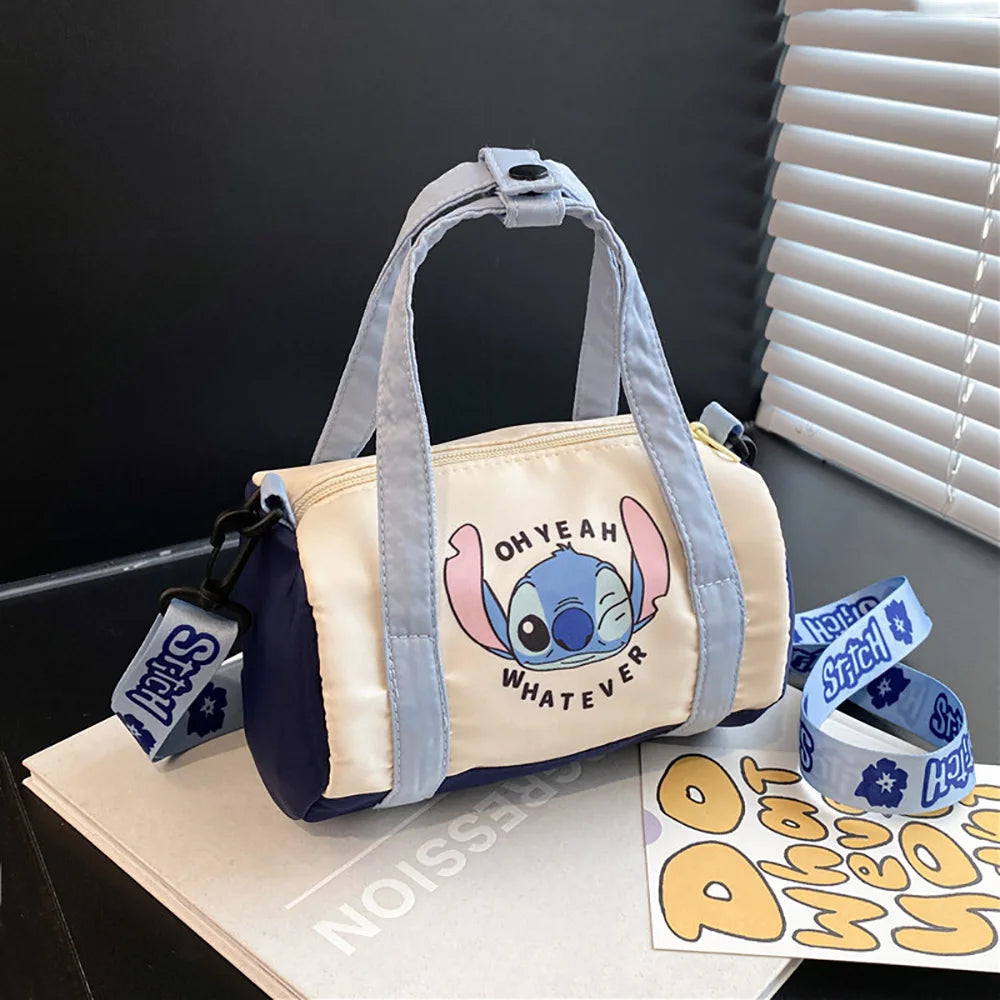 Disney Stitch Sanrio Canvas Bucket Tote Bag – Cute Cartoon Crossbody & Casual Portable Bag