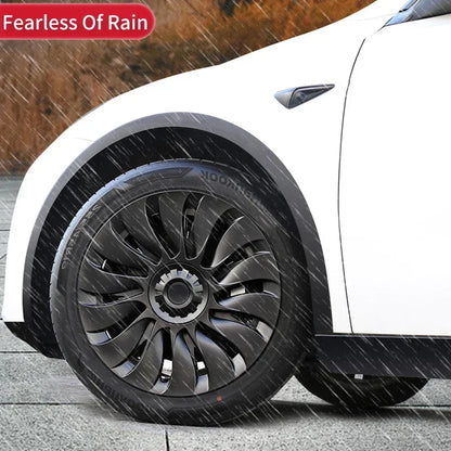 4PCS HubCap Performance Rim Covers – Replacement Wheel Caps for Tesla Model Y 19-Inch (2018-2024)
