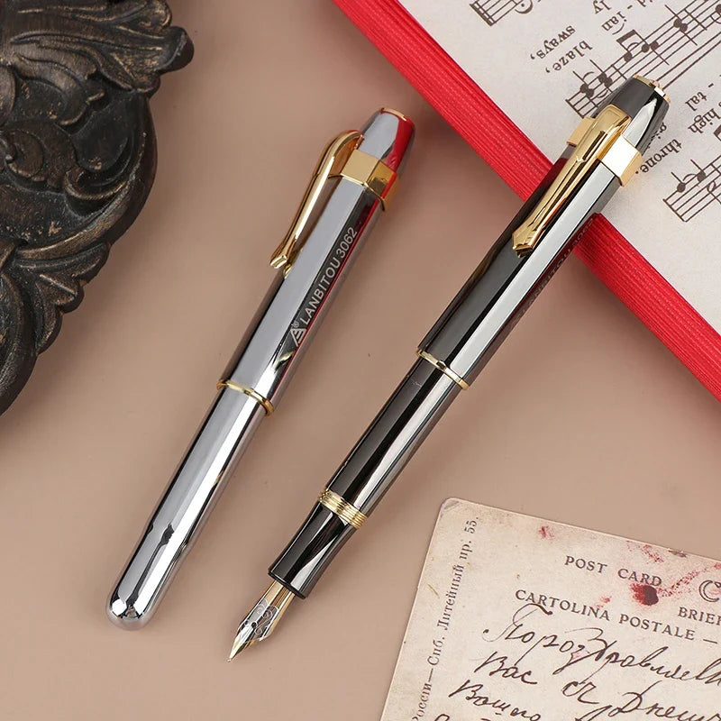 Antique Brass Pocket Rollerball Pen - Short Portable Smooth Writing Pen for Office, School & Gifts
