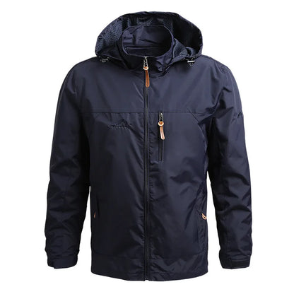 Men's Autumn Windbreaker Jacket – Oversized Windshield Coat for Spring & Outdoor Work Wear