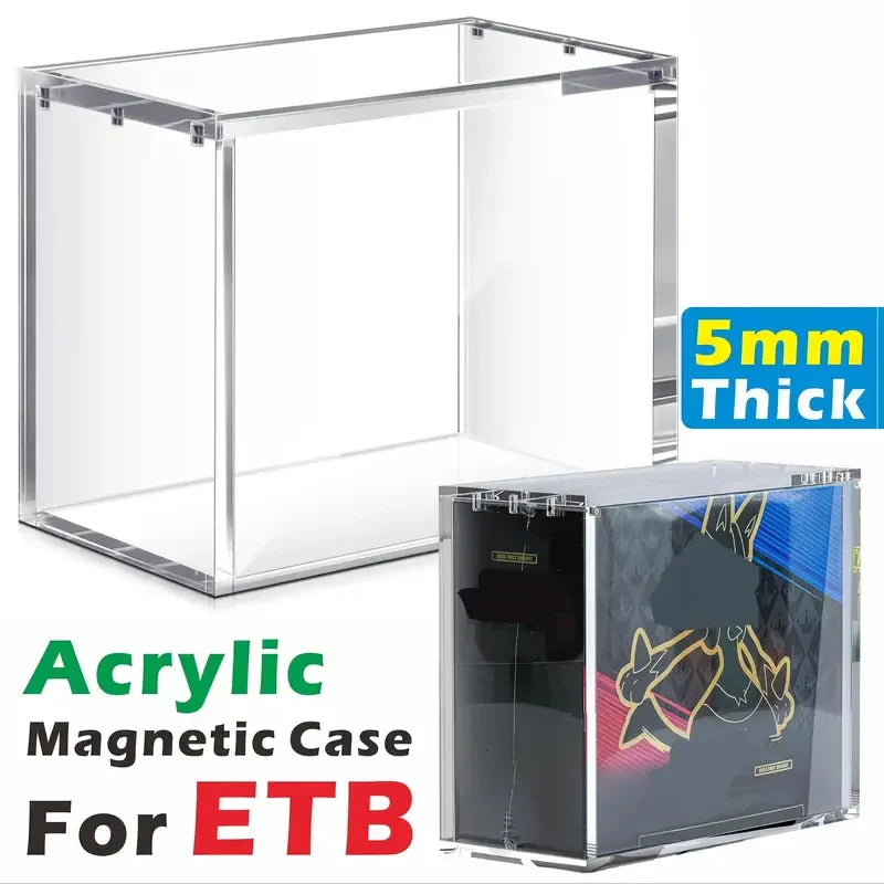 Acrylic Stackable Display Storage Box – ETB Compatible Elite Trainer Box Organizer for Trading Cards