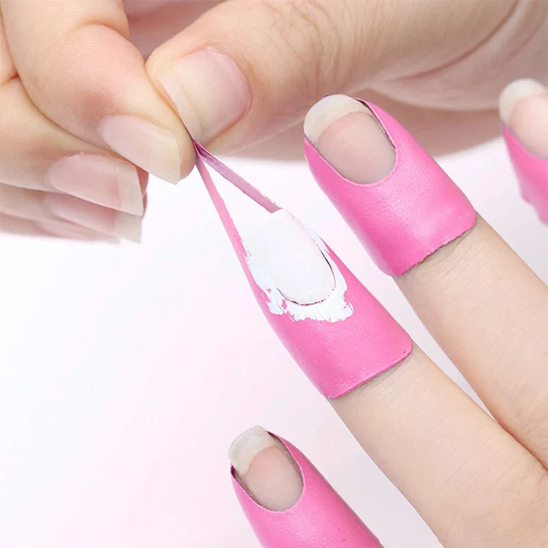 U-Shape Nail Form Guide Sticker - Stripping Tape for Anti-Splash Nail Protection, Creative Fingerprint Stickers for Finger Skin Protection