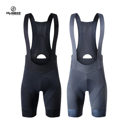 YKYWBIKE Men's Cycling Bib Shorts - Outdoor Bike Ride Padded Tights, 6 Hours Comfort, MTB Cycling Clothing for Men