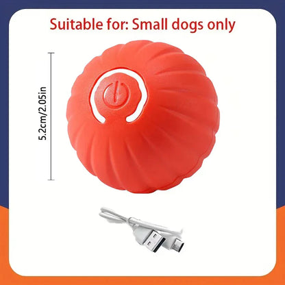 Smart Interactive Dog Toy Ball – USB Rechargeable Automatic Rolling & Bouncing Chew Toy for Puppies to Large Dogs