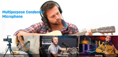 Haomuren Professional USB Podcast Microphone Kit – Cardioid Condenser Mic with Boom Arm for Streaming, Recording, and YouTube