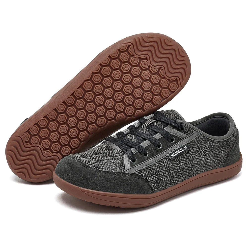 HOBIBEAR Barefoot Shoes for Men & Women | Zero Drop, Wide Toe Minimalist Cowhide Leather Sneakers
