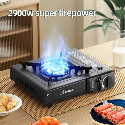 Cassette Gas Stove — 2900W Portable Outdoor & Household Grill for Camping, Kitchen, and Barbecue