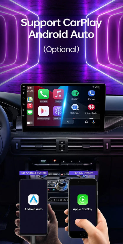 Android 13 Car Radio — 7/9/10" 2-DIN GPS Multimedia Player with 64GB, Wireless CarPlay & Android Auto