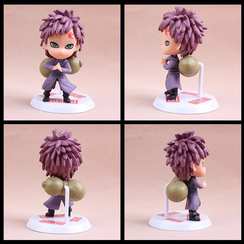 6pcs Naruto Mini Figures Set – Sasuke, Gaara, Uchiha Madara 7-8cm Anime Collectible Figurines with Base