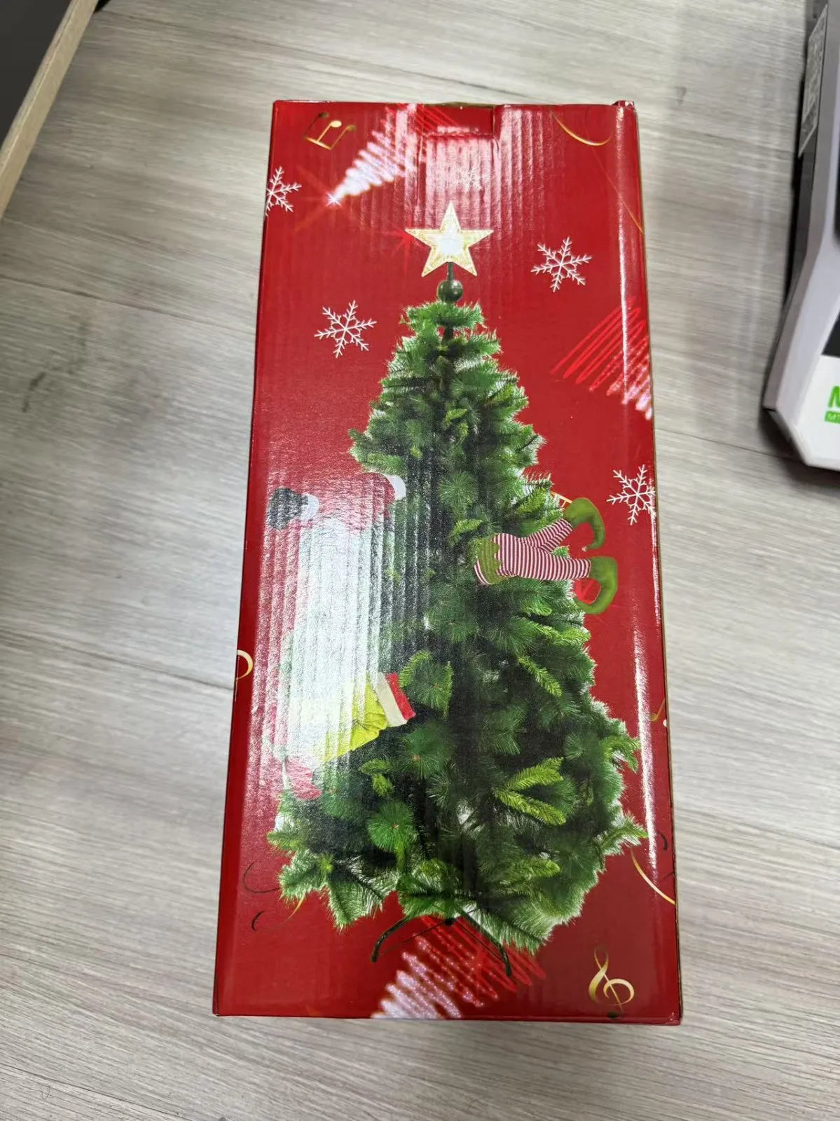 Fun Christmas Tree Leg Decoration | Plush Topper & Sticky Holiday Tree Ornament