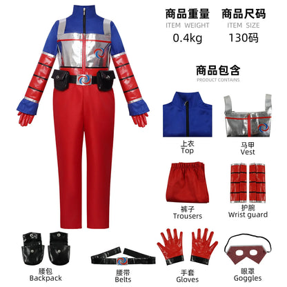 Kids Henry Cosplay Costume - Cartoon Character Vest, Pants & Belt Set for Halloween