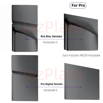 5-in-1 30th Anniversary Gray Faceplates for PS5 Pro – Disc & Digital Edition PlayStation 5 Cover Accessories