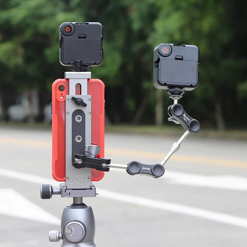 Universal Aluminum Alloy Tablet & Phone Stand – Adjustable Tripod Holder Clip for Mobile Devices