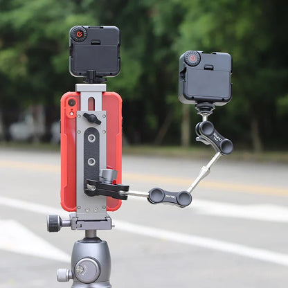 Universal Aluminum Alloy Tablet & Phone Stand – Adjustable Tripod Holder Clip for Mobile Devices