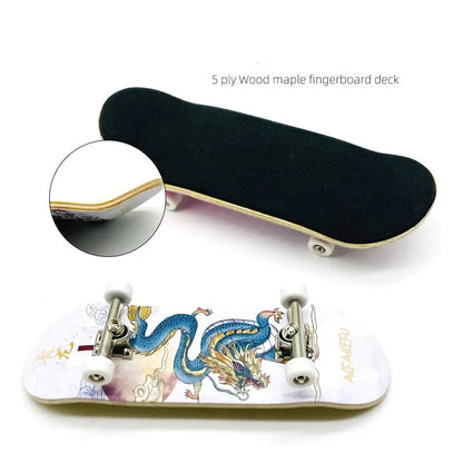 Creative Mini Finger Skateboard – Colorful Maple Fingerboard with Double Rocker, Sport Bearings & Palm Slide Board