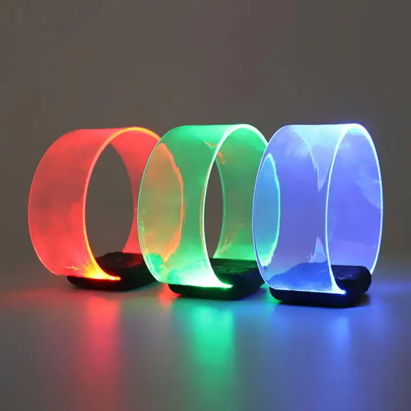 Silicone Sound Controlled LED Light Bracelet - Light-Emitting Bracelet for Entertainment Parties, Wristband with Halloween Theme