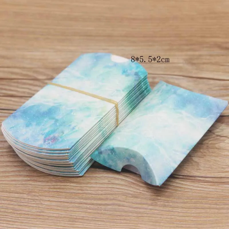24pcs Floral Pillow-Shaped Jewelry Gift Boxes – Necklace & Earring Display Packaging 20x55x80mm