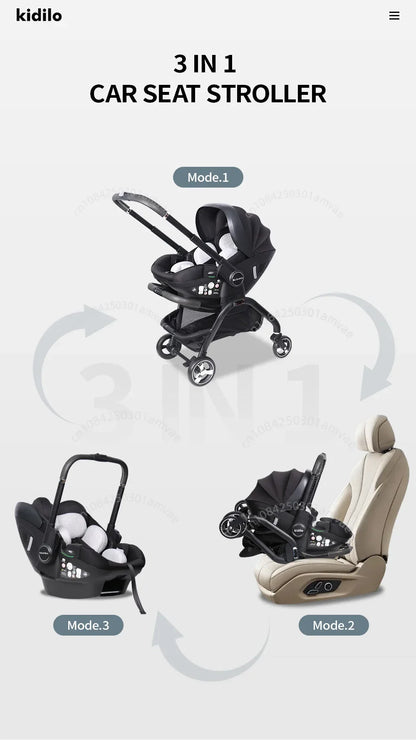 Multi-Functional Newborn Baby Stroller — Portable 4-in-1 Sleeping Basket, Safety Seat & Travel Cart