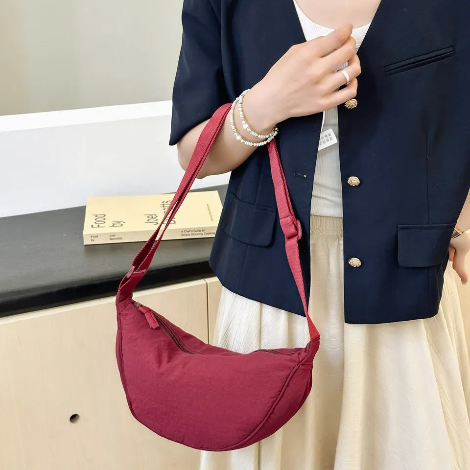 Casual Nylon Hobo Crossbody Bag for Women – Shoulder, Half Moon, Tote Travel Shopper & Purses
