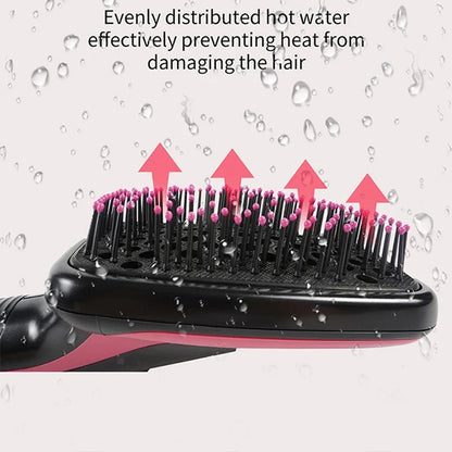One-Step Negative Ion Hair Dryer Brush - Hot Air Comb for Curling, Straightening & Wet-Dry Styling