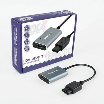 Bitfunx 720P HDMI Adapter – S-Video & AV to HDTV Converter for N64, SNES, SFC, NGC, NTSC & PAL Consoles