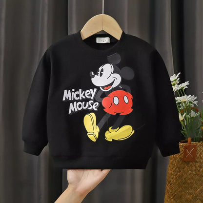 Disney Baby Unisex Hoodies Set - Cartoon Print Long Sleeve Tops & Trousers, Toddler Boys Casual Sweatshirt Outfit