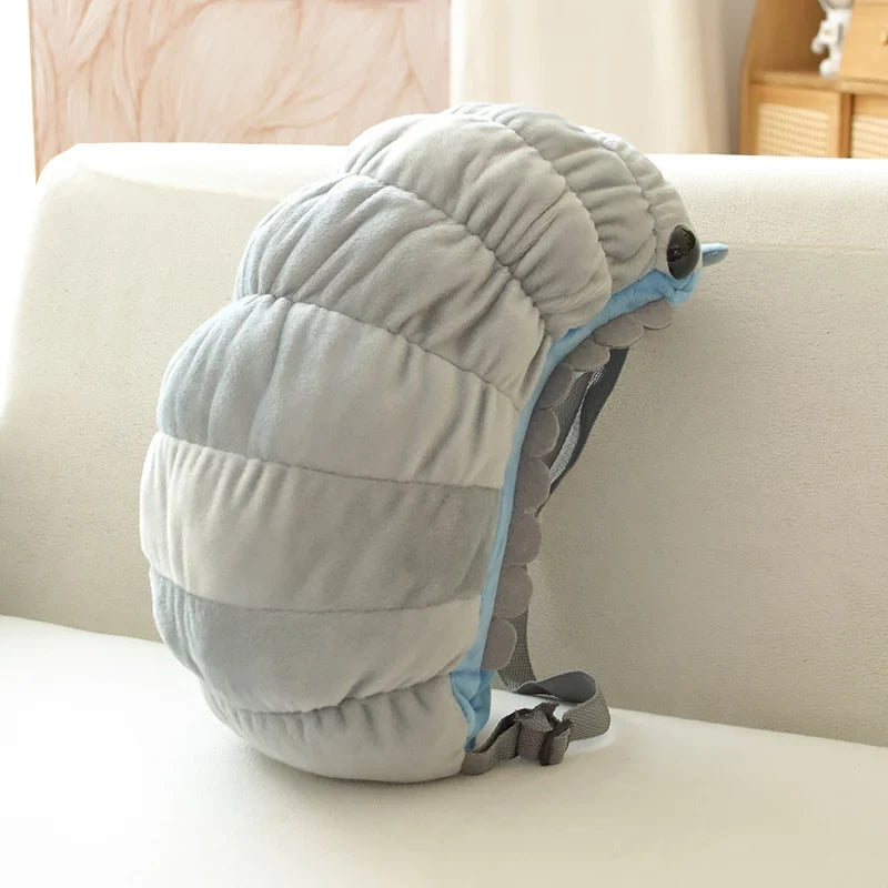 40cm Pill Bug Plush Backpack - Cute Cartoon Stuffed Animal Shoulder Bag for Kids & Girls Birthday Gift