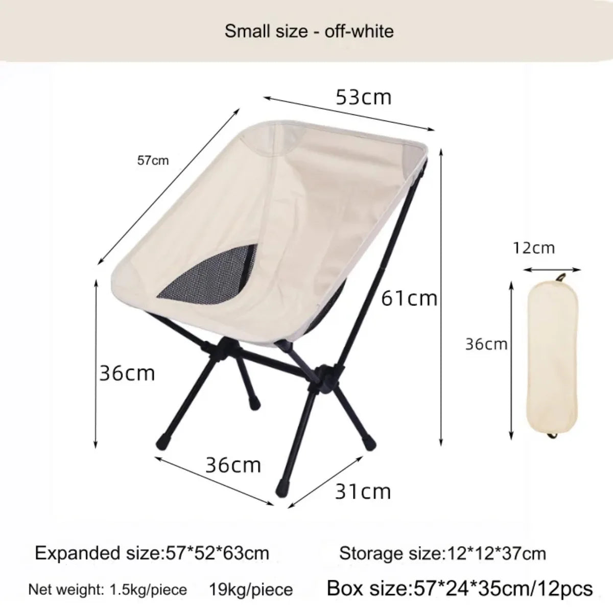 Outdoor Portable Folding Chair - Camping, Fishing, and Leisure Beach Seat for Home, BBQ, Garden, and Picnic