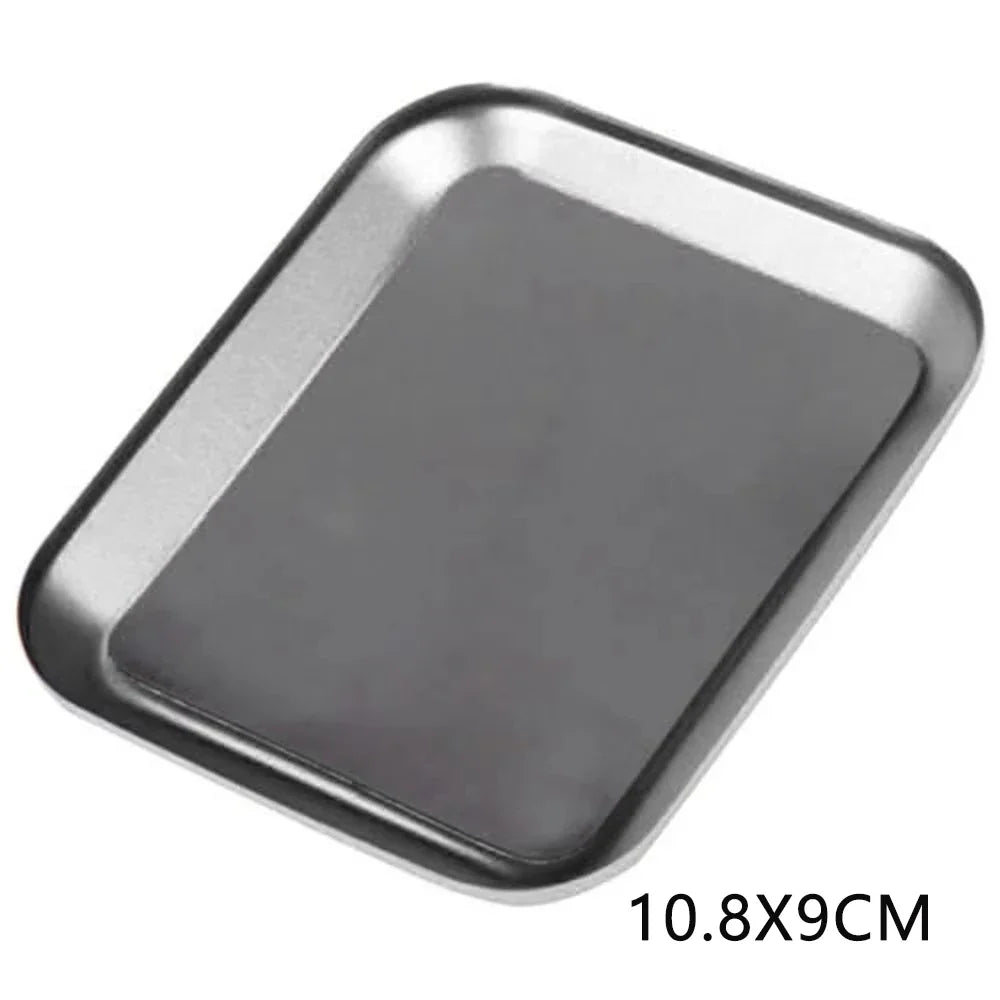 CNC Aluminum Magnetic Screw Tray 98×98×11mm – Nut, Bolt & Gasket Storage Organizer for RC Car, Boat & Airplane Models