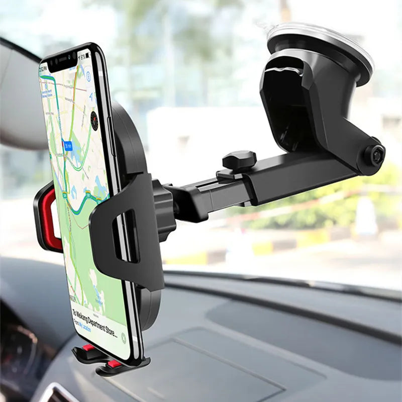 Sucker Car Phone Holder Mount – GPS & Mobile Cell Support for iPhone 13/12/11 Pro Max, X, 7/8, Xiaomi, Huawei, Samsung