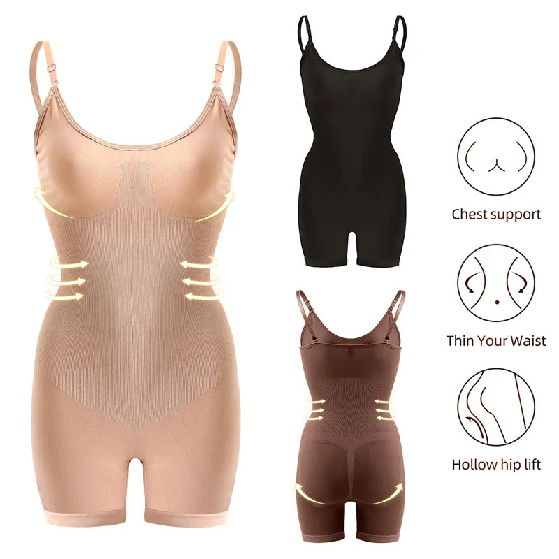 Women’s Seamless Bodysuit – Push-Up Corset Waist Trainer Butt Lifter Shapewear Tummy Control