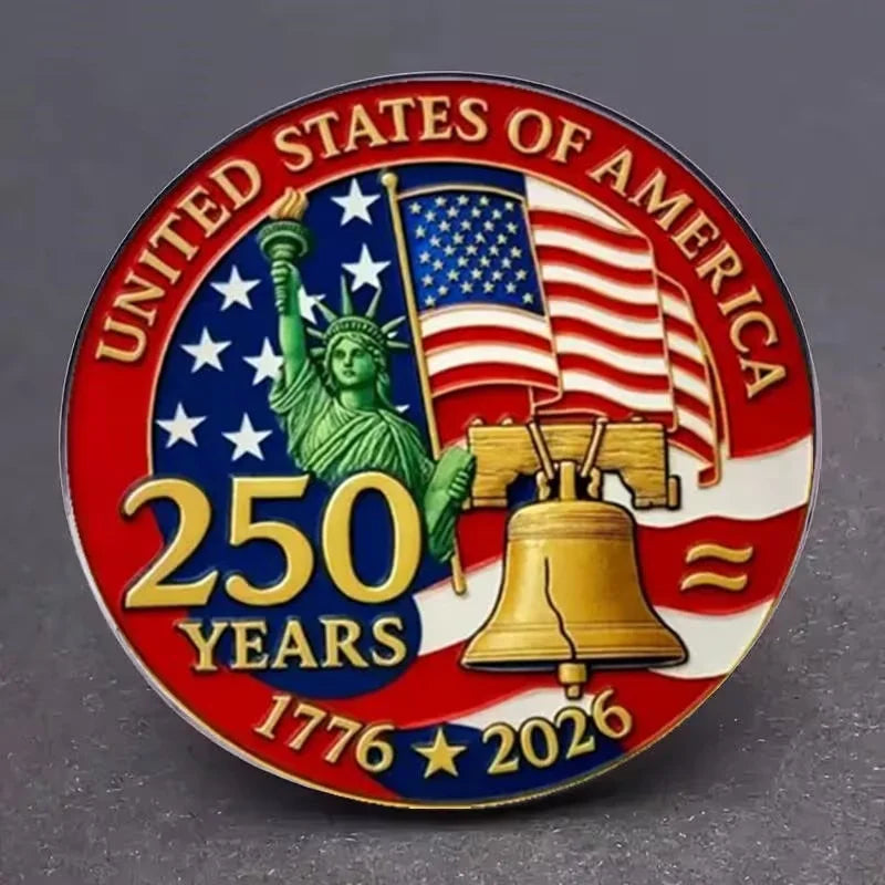 American Flag Lapel Pin - Patriotic Enamel Brooch Badge for Clothing, Gifts, and 250th Anniversary Commemoration