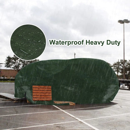 Heavy Duty Waterproof Large Tarpaulin 5x4m / 3x2m – Reinforced Outdoor Rain Cover Multipurpose Tarp for Garden, Backyard, Awning & Canopy Protection
