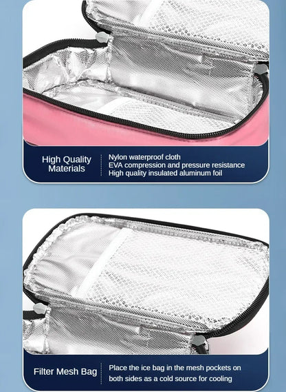 5-Color Portable Insulin Cooling Bag — Waterproof Thermal Diabetic Pill Protector, Gel-Free Insulated Cooler