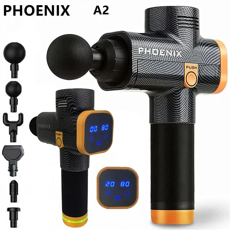 Phoenix A2 Massage Gun – Deep Tissue Muscle Relaxation, Handheld Portable Fascia Vibrator with Display